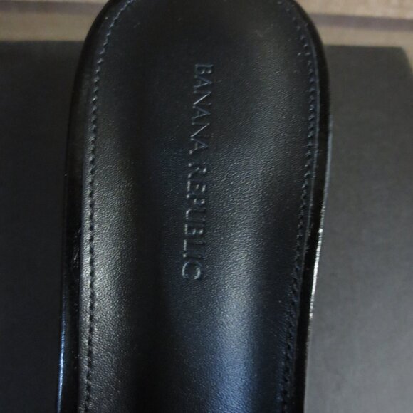 BANANA REPUBLIC SLINGBACK LEATHER PUMP - BLACK - US SIZE 7 - Picture 7 of 9